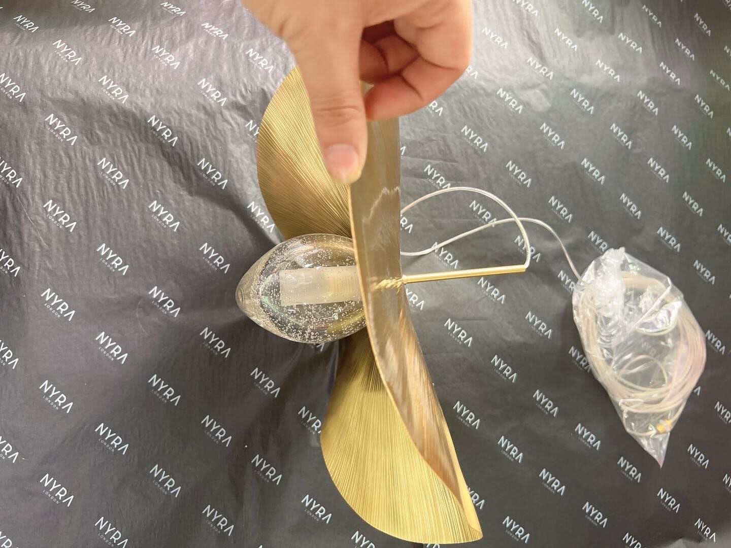 Elara Copper Mini Golden Shell Adjustable Pendant Lights