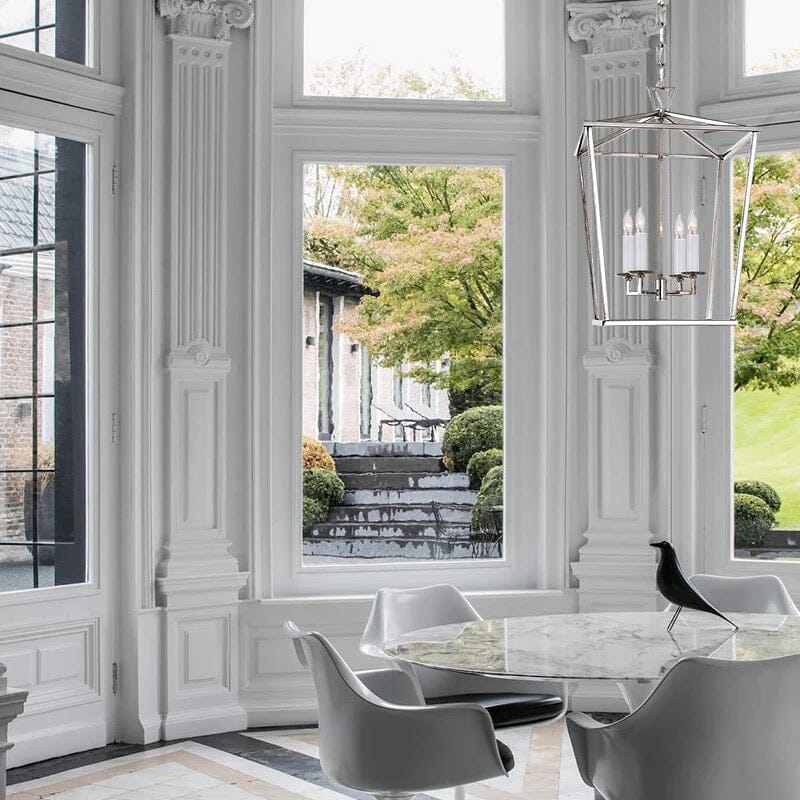 Candeeiro Suspenso Asteron Retro com Gaiola para Velas para Salas de Jantar