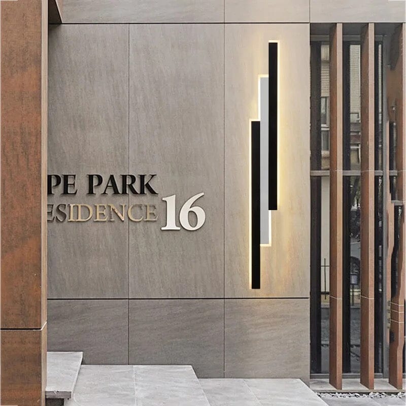 Asterra Triple-Rect Wall Sconce Outdoor Porch Light