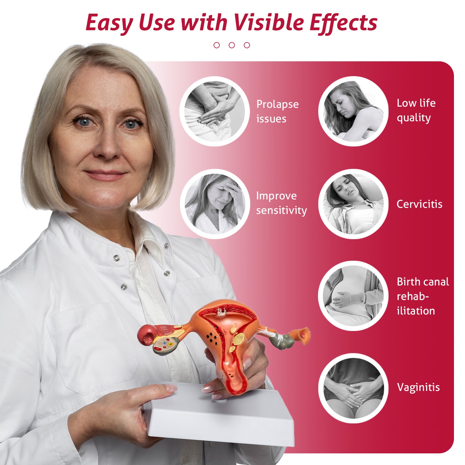 Women's Red Light Therapy Device For Intimate Health With Heating Function