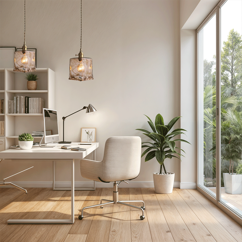 AstraGlow Modern Glass Ceiling Light For Kitchen And Bath