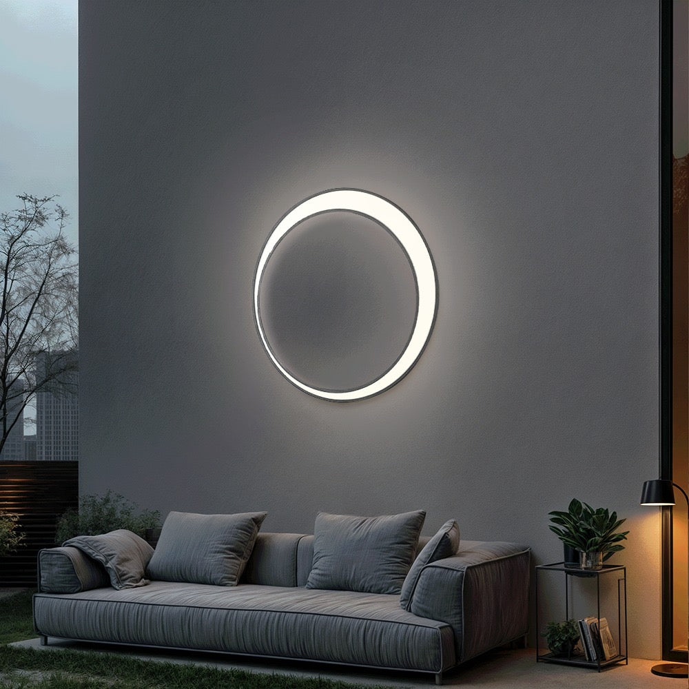 LumiCirque Orbit Outdoor Circular Iron Wall Light Modern