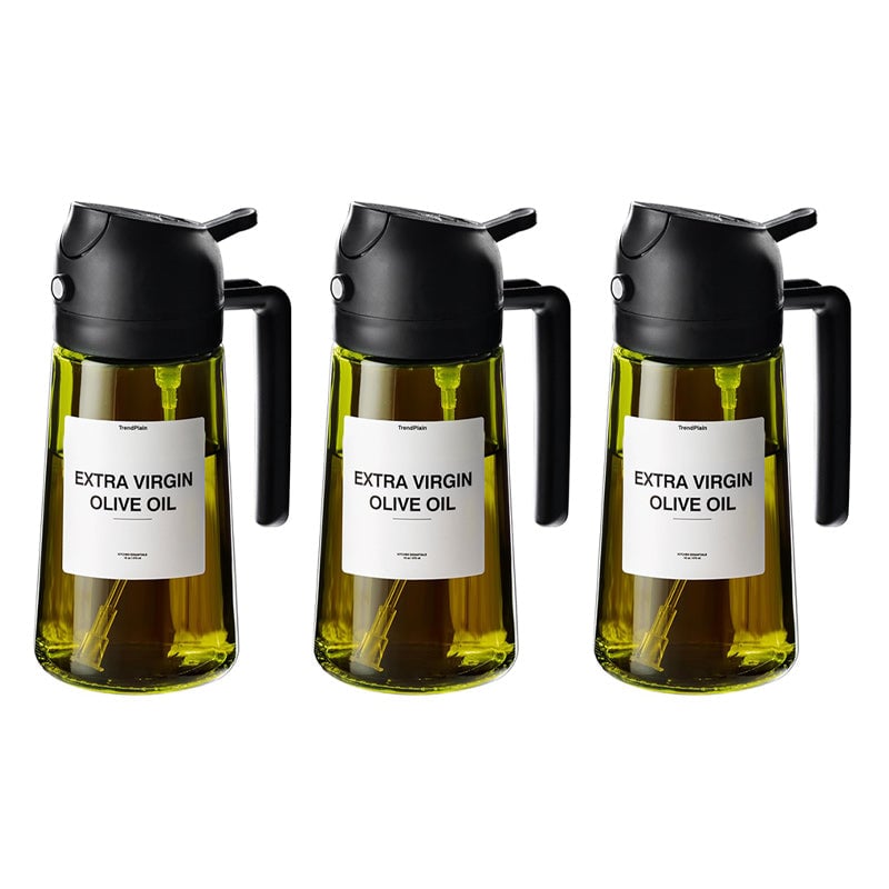 2-in-1 lasinen öljysumutin ja annostelija keittiökäyttöön