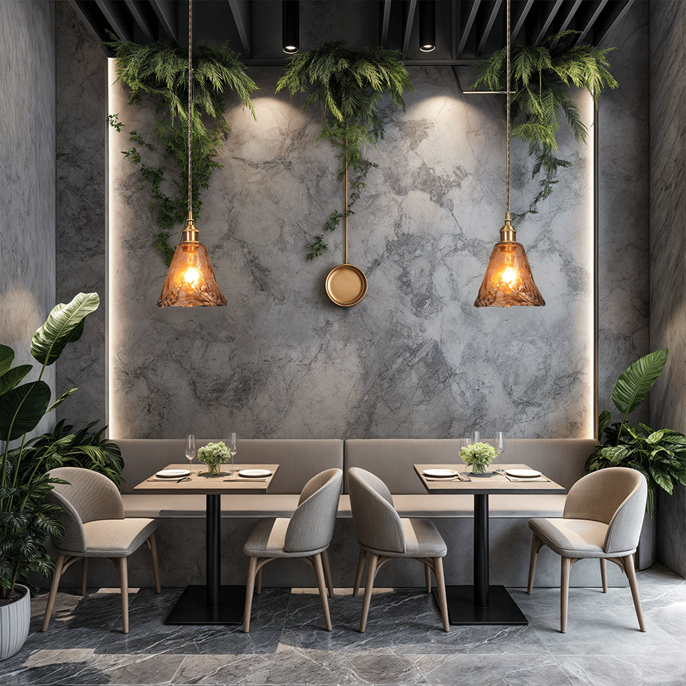 AstraGlow Modern Glass Ceiling Light For Kitchen And Bath