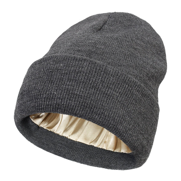 Astra Silk Winter Hat - Wool Blend and Anti-Frizz Hair Protection