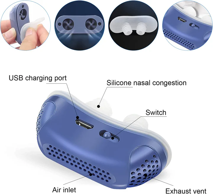 Travel Friendly Micro CPAP Device For Sleep Apnea And Snoring Relief