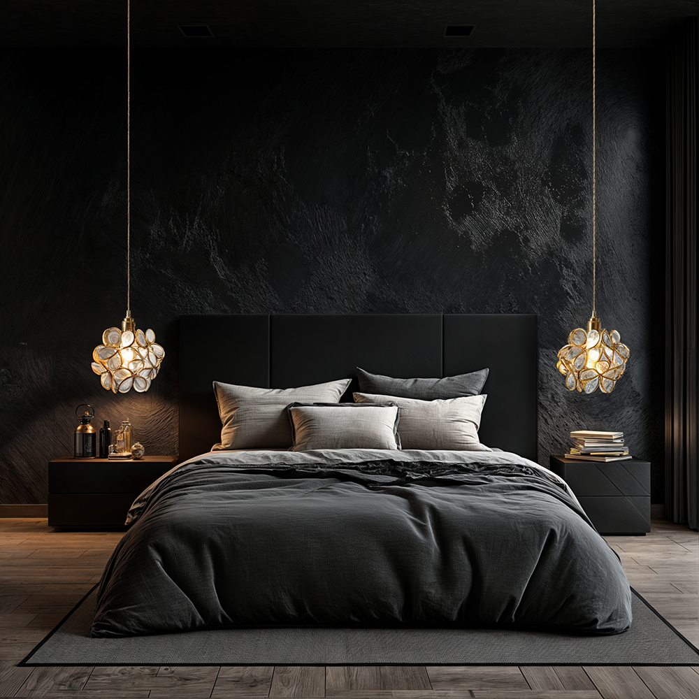 Nova Bloom üveg függeszték északi virágmintával