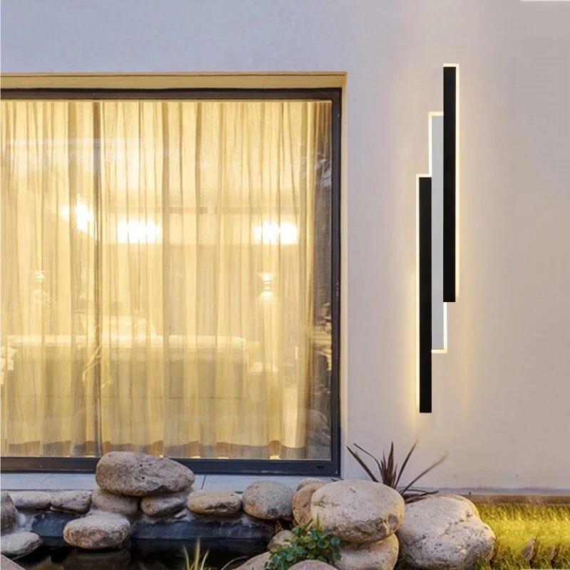 Asterra Triple-Rect Wall Sconce Outdoor Porch Light