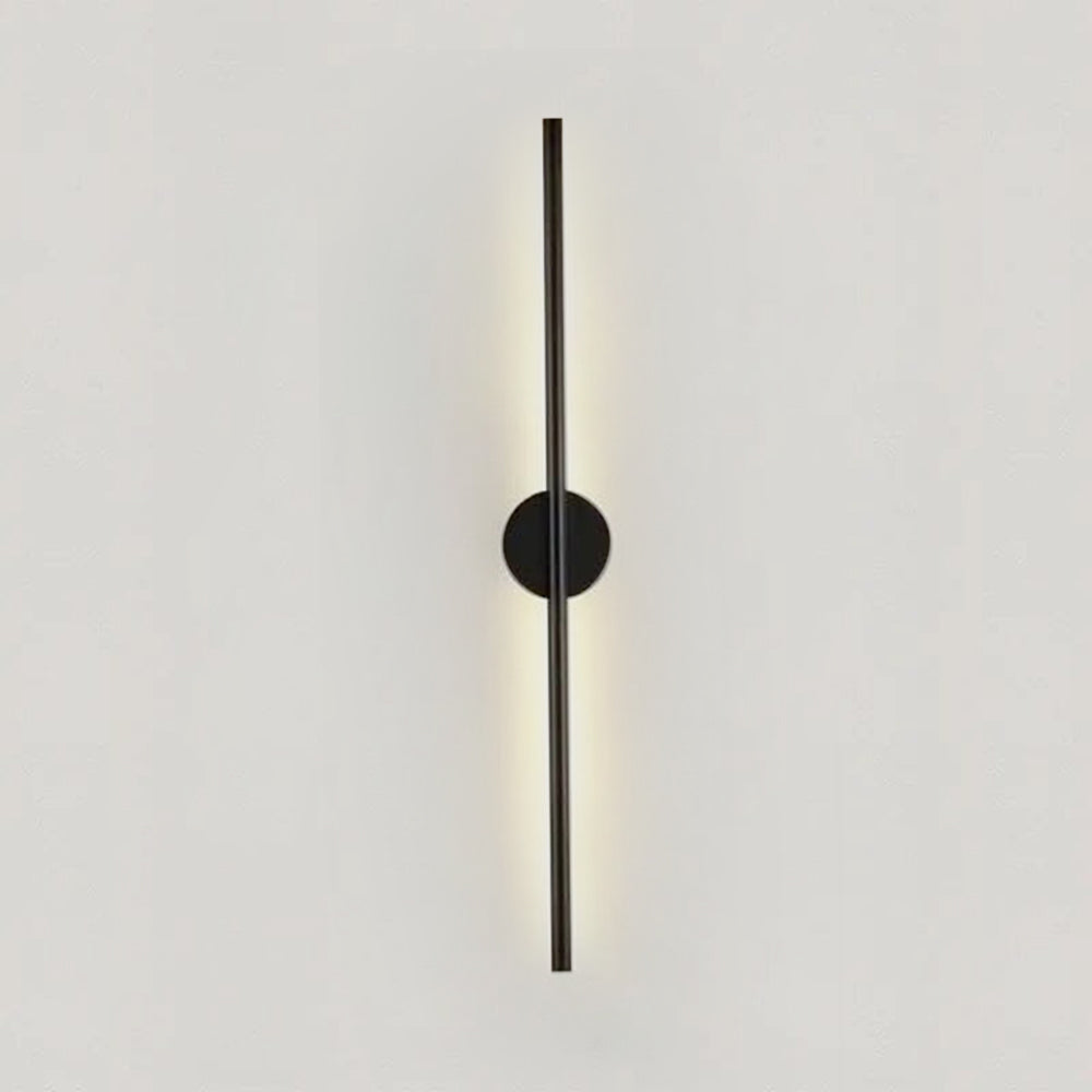 Noir Tube Wall Lamp in Black Metal for Modern Living