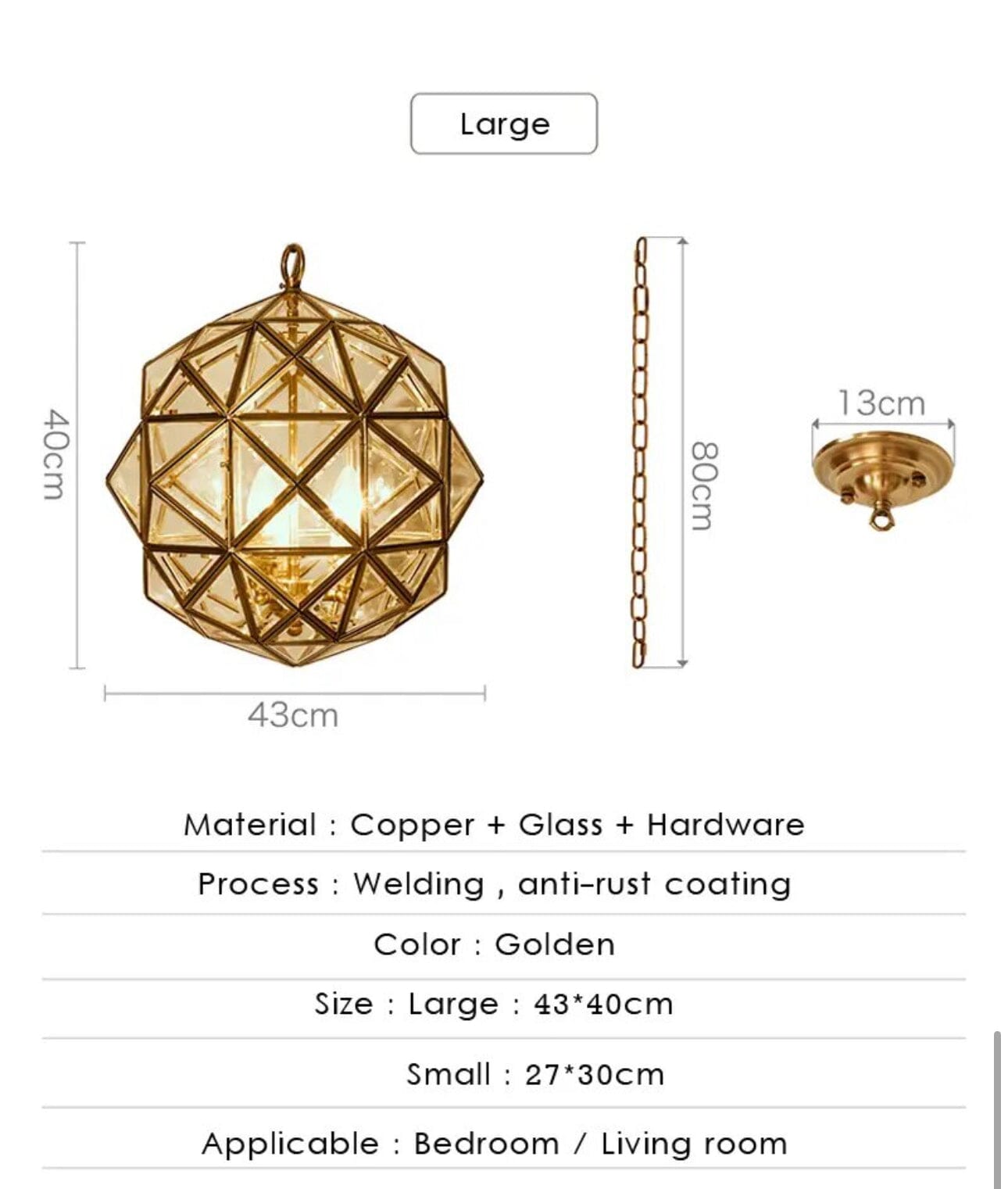 Nyra Prism Glass Pendant Light for Indoor and Outdoor