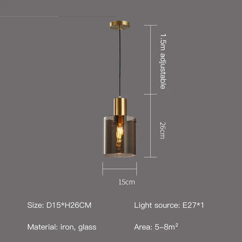 Aurelia glasspendellamper for koselig vintageglød