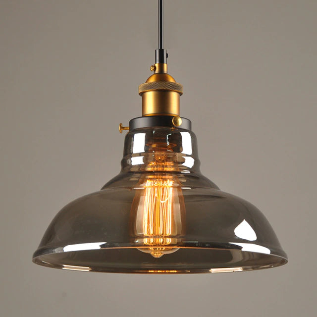 Astra Art Deco Vintage Glass Pendant Light With Adjustable Cord