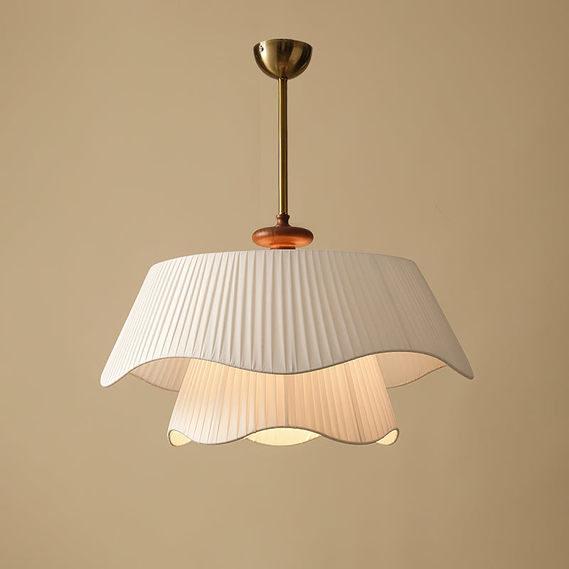 Vespara | Graceful Pendant Lamp For Modern Interiors With Metal Glass And Wood Accents