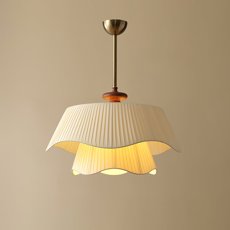Vespara | Graceful Pendant Lamp For Modern Interiors With Metal Glass And Wood Accents