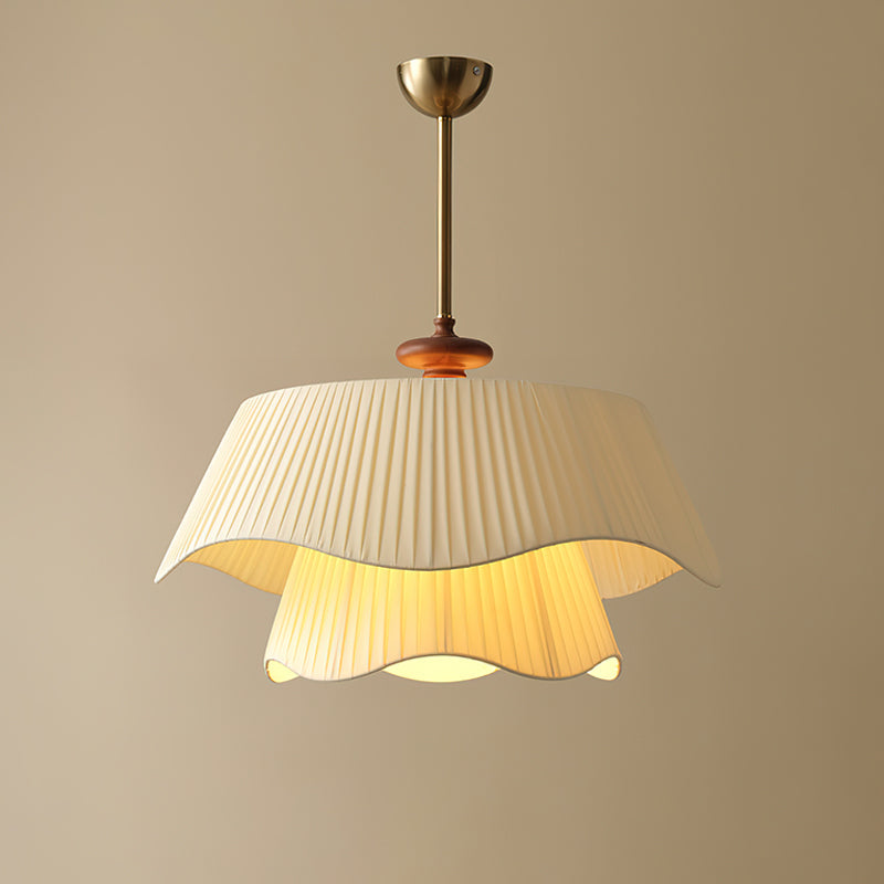 Vespara | Graceful Pendant Lamp For Modern Interiors With Metal Glass And Wood Accents