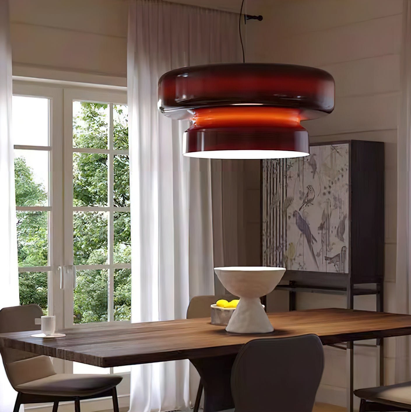 NovaLume Glass Pendant Light With Integrated LED For Modern Interiors