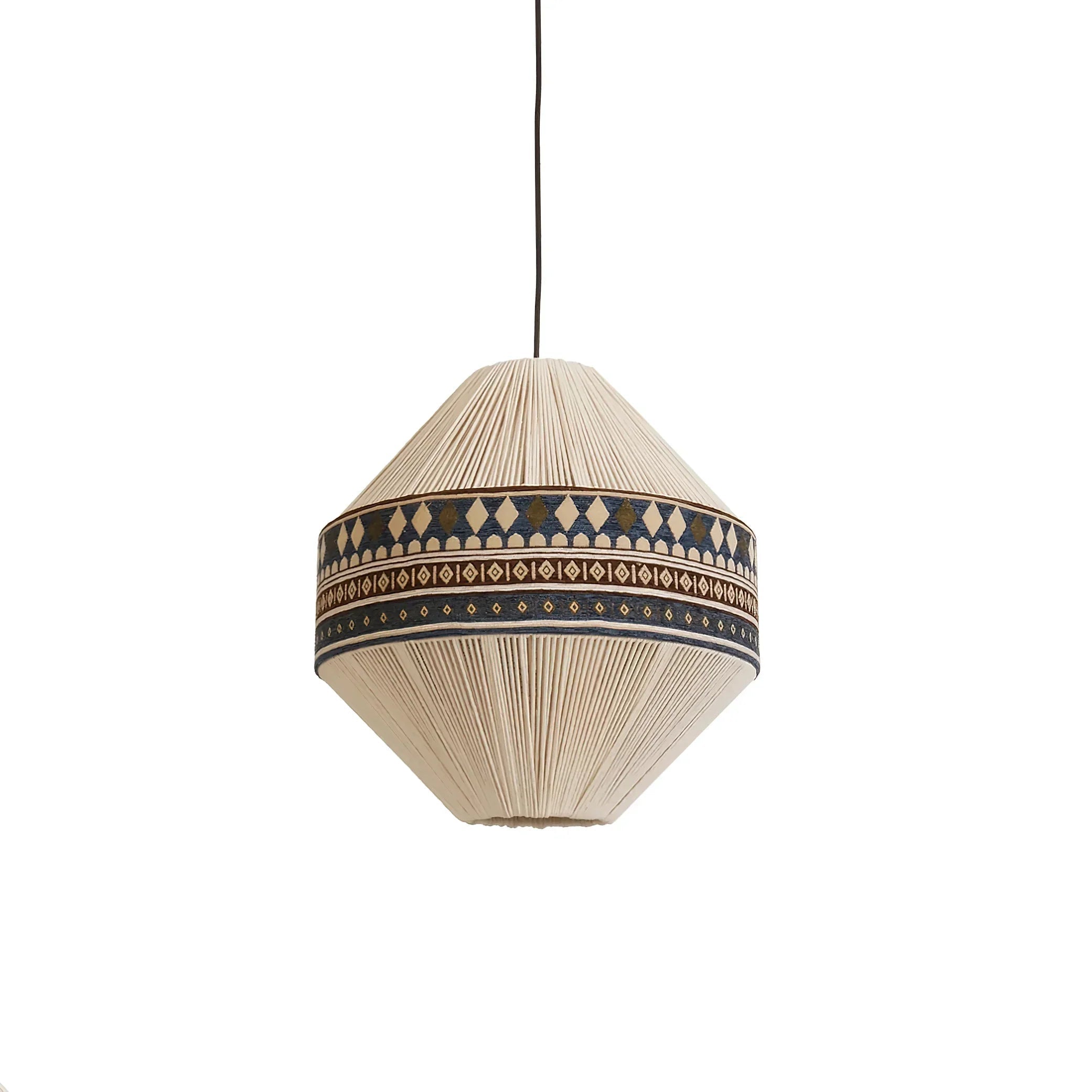 Kalora Boho Fringe Pendant Light With Tribal Motifs