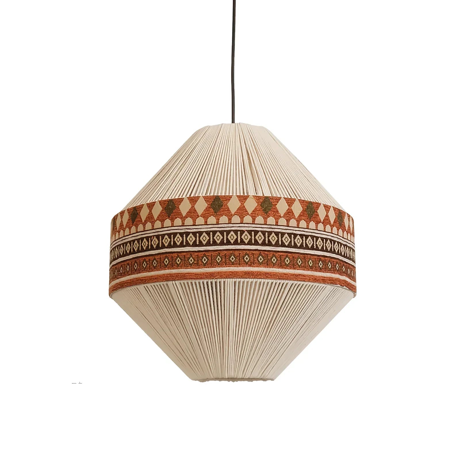 Kalora Boho Fringe Pendant Light With Tribal Motifs