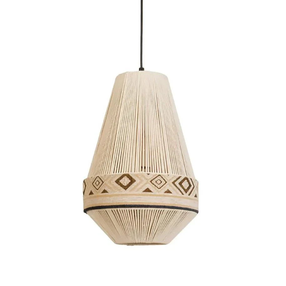 Kalora Boho Fringe Pendant Light With Tribal Motifs