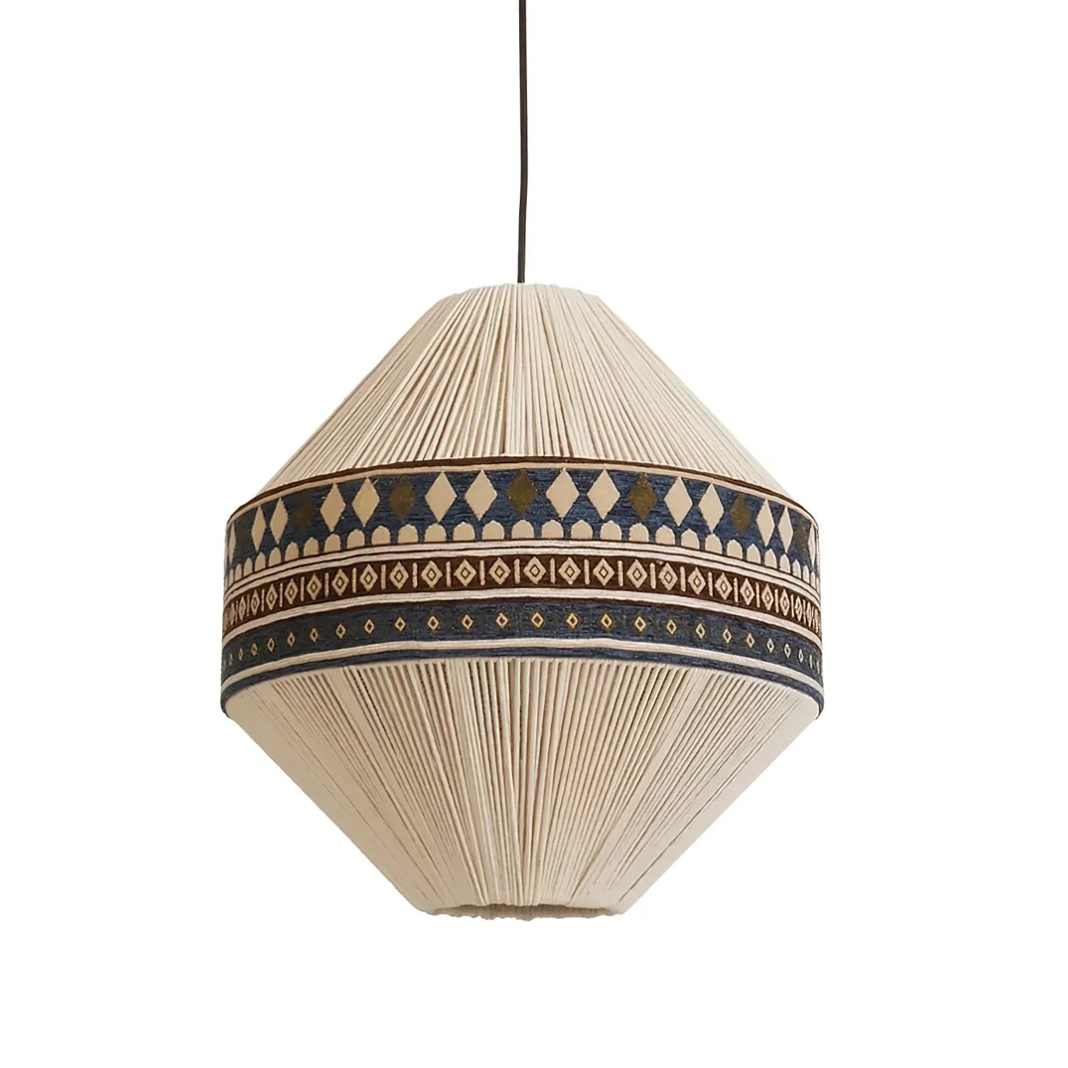 Kalora Boho Fringe Pendant Light With Tribal Motifs