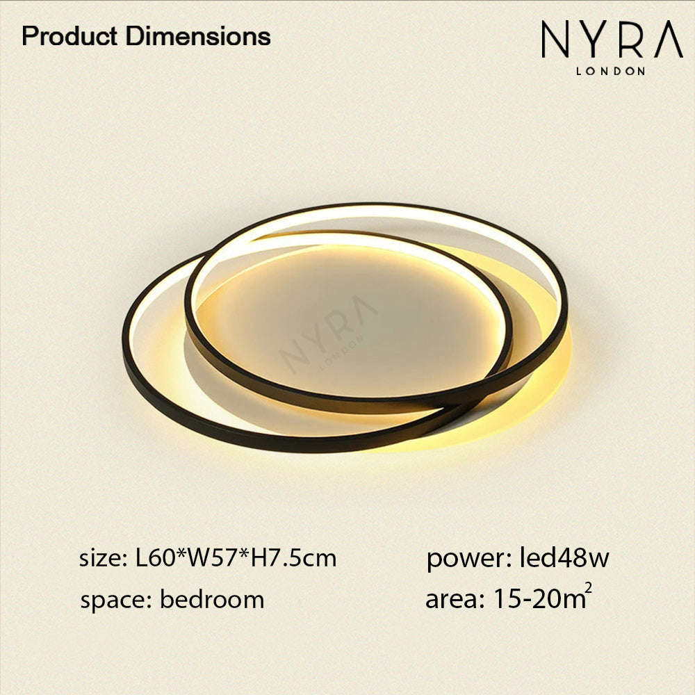 Lâmpada de Anel Regal Halo em Ferro Forjado com Abajur de Acrílico