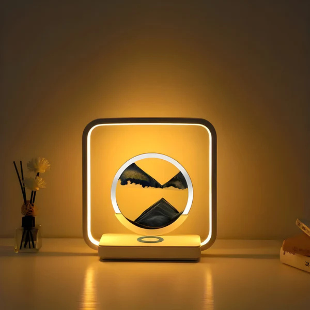 SolaraNova 3D LED Sand Stream Night Light Desk Lamp For Cozy Ambience