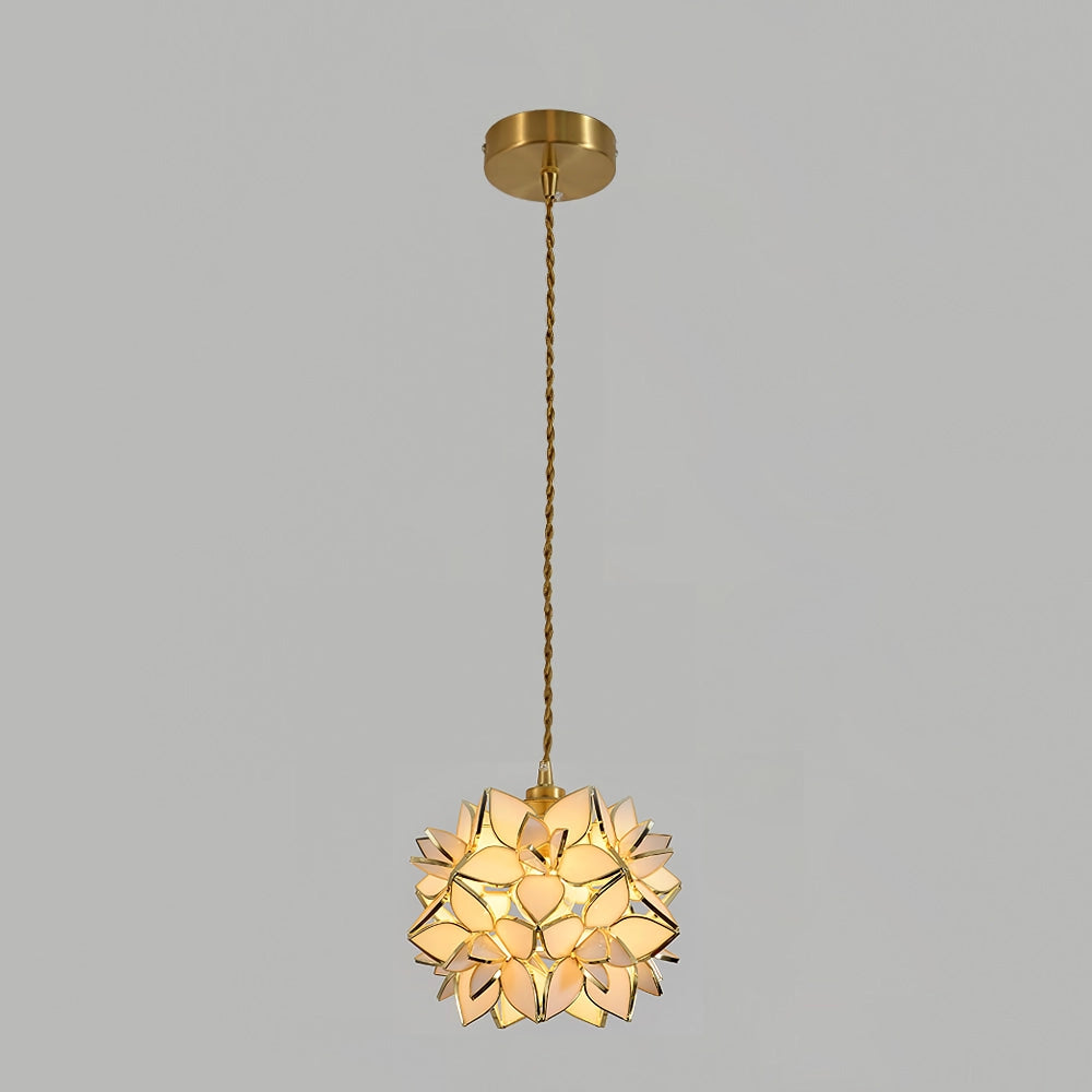 CapizLuxe Pendant Light Handcrafted Ceiling Lamp With Elegant Glow