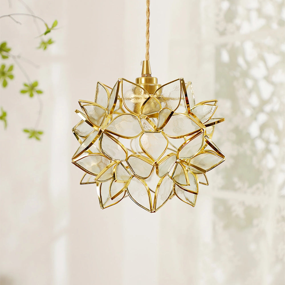 CapizLuxe Pendant Light Handcrafted Ceiling Lamp With Elegant Glow