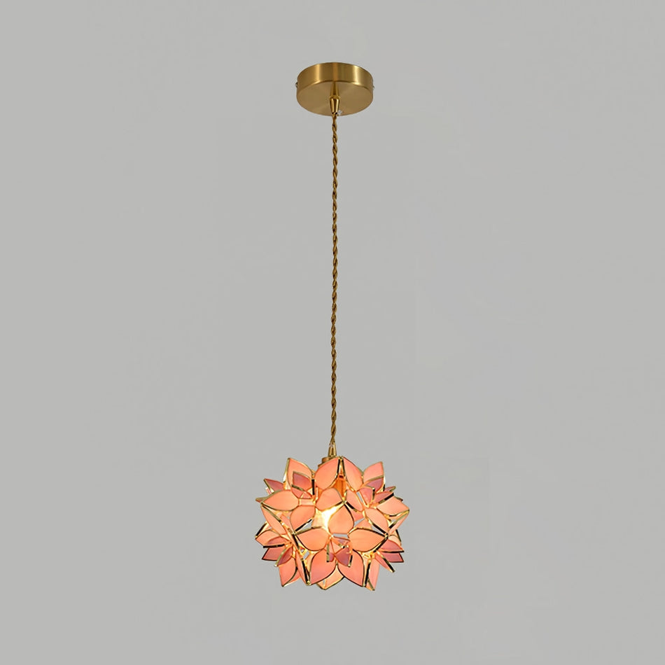 CapizLuxe Pendant Light Handcrafted Ceiling Lamp With Elegant Glow