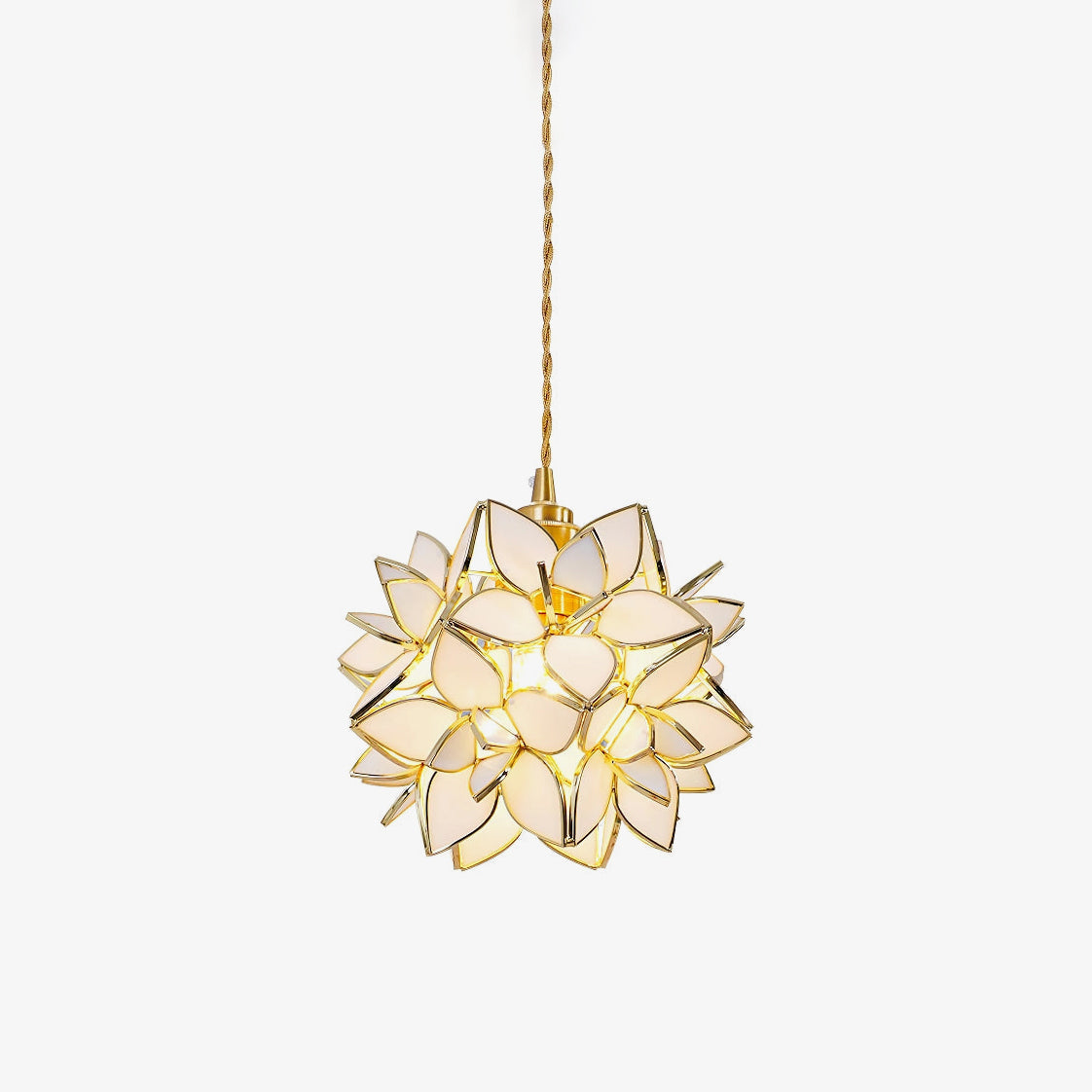 CapizLuxe Pendant Light Handcrafted Ceiling Lamp With Elegant Glow