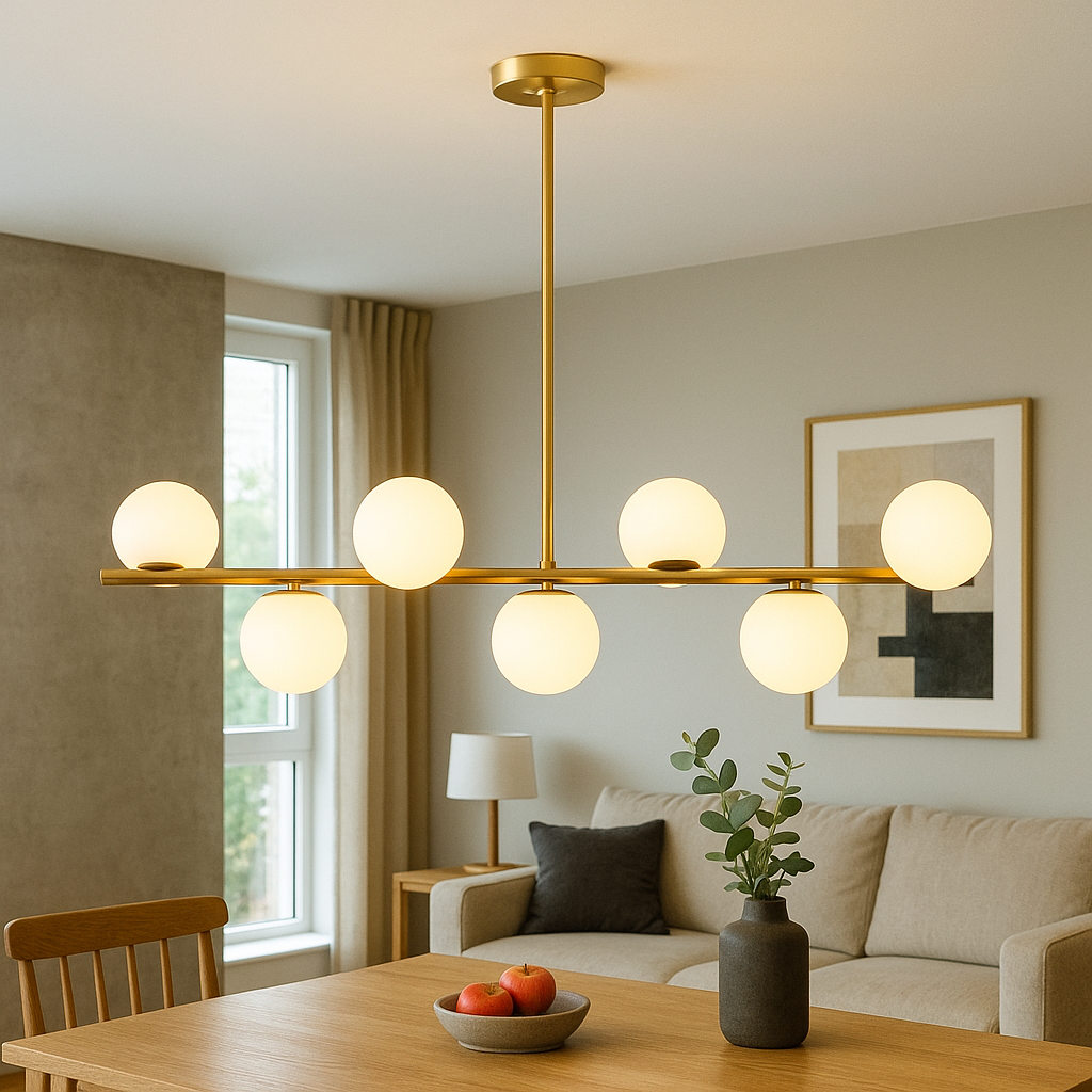 Lurelle Gold Dining Table Chandelier Fixture Lighting
