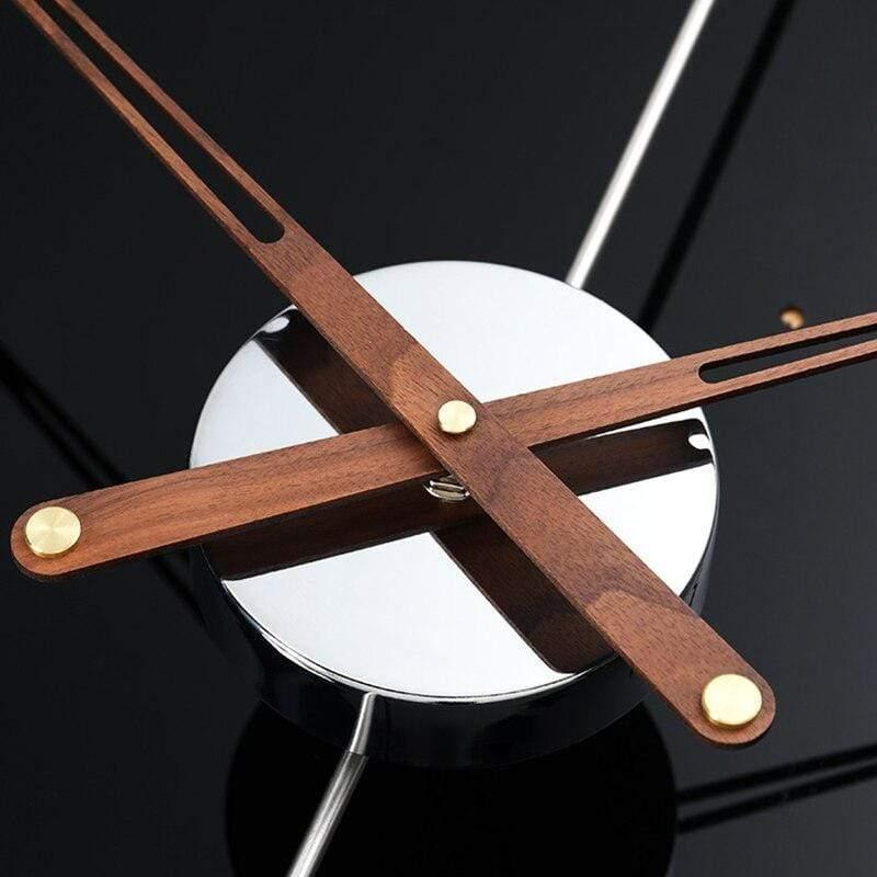 Modern Wall Clock With Large Minimalist Design And Bronze Hands