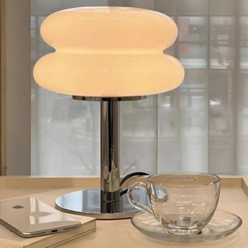 LumaStack Bauhaus-stil Färgglad Glasbordslampa med Staplad Cylinderform