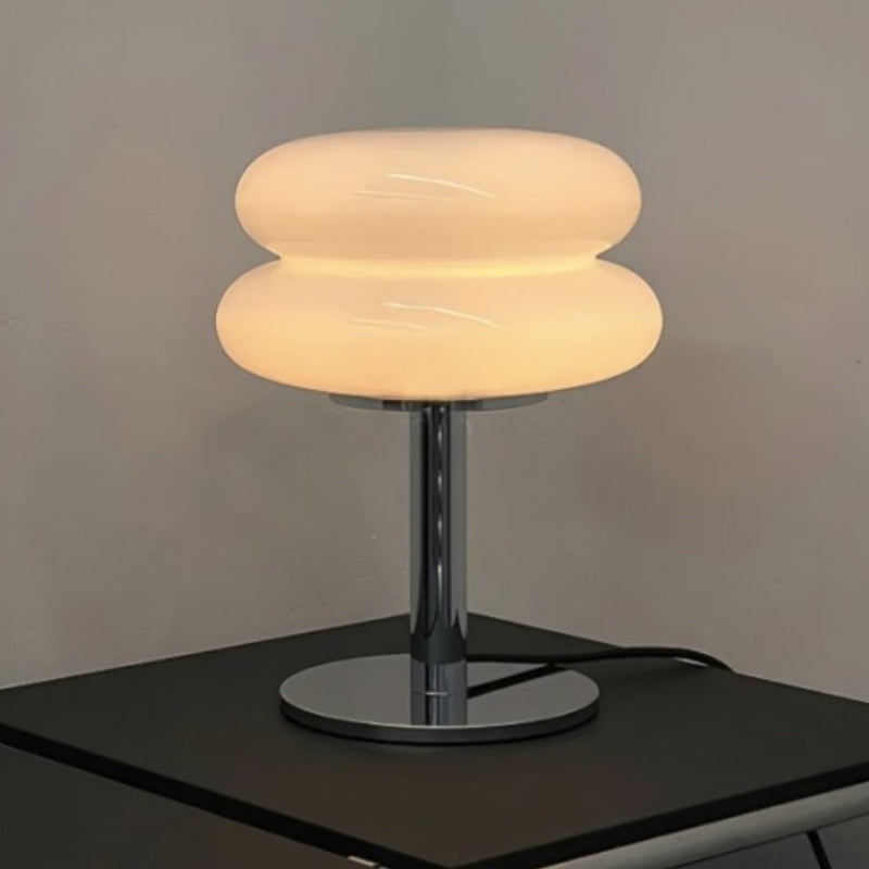 LumaStack Bauhaus-stil Färgglad Glasbordslampa med Staplad Cylinderform