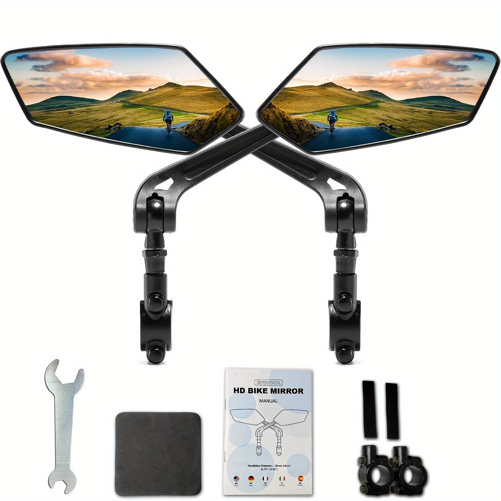 VeloGuard brede hoek 360 graden dubbele stuurfietsspiegels