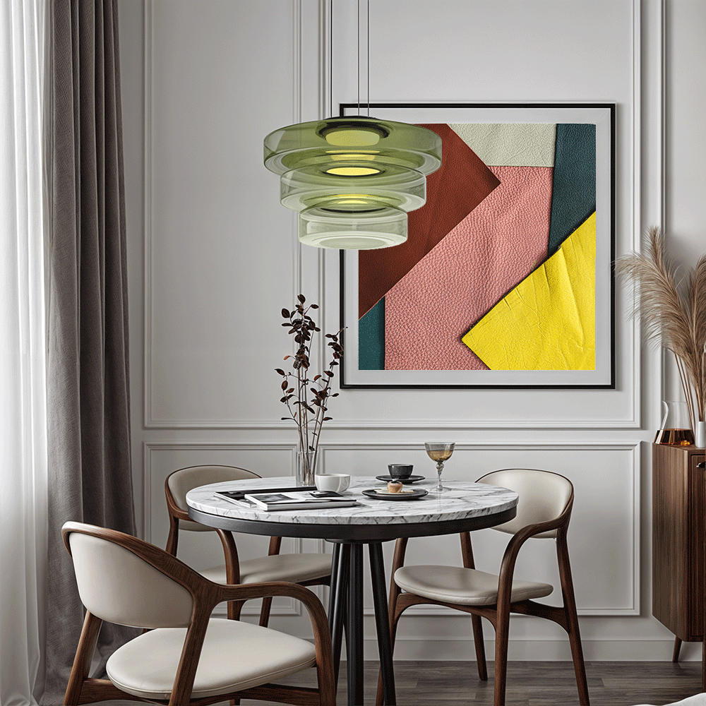 Závěsné skleněné svítidlo Lysfjord s měkkým ambientním světlem LED