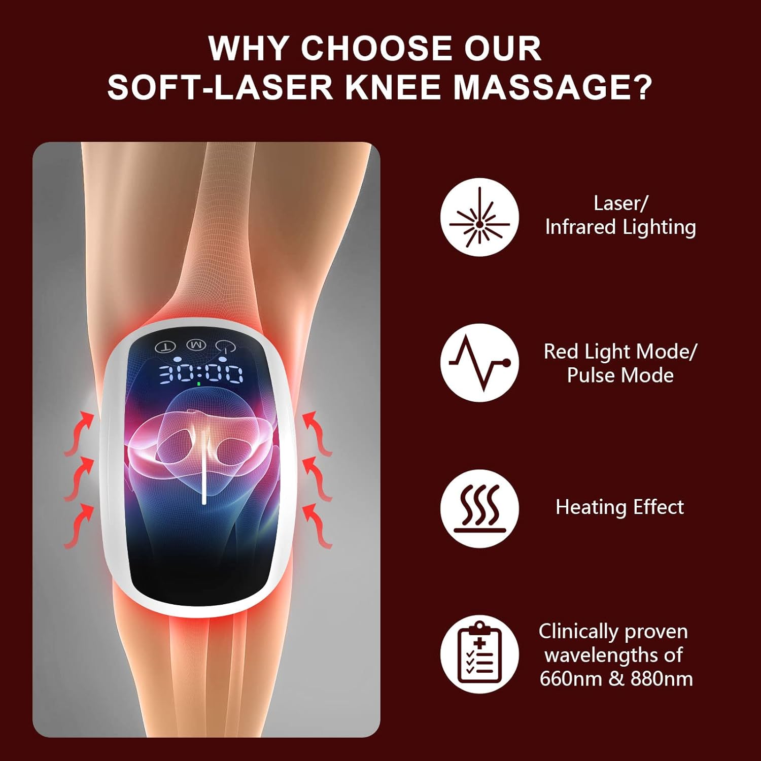 二重構造の光線療法痛み緩和按摩器セット