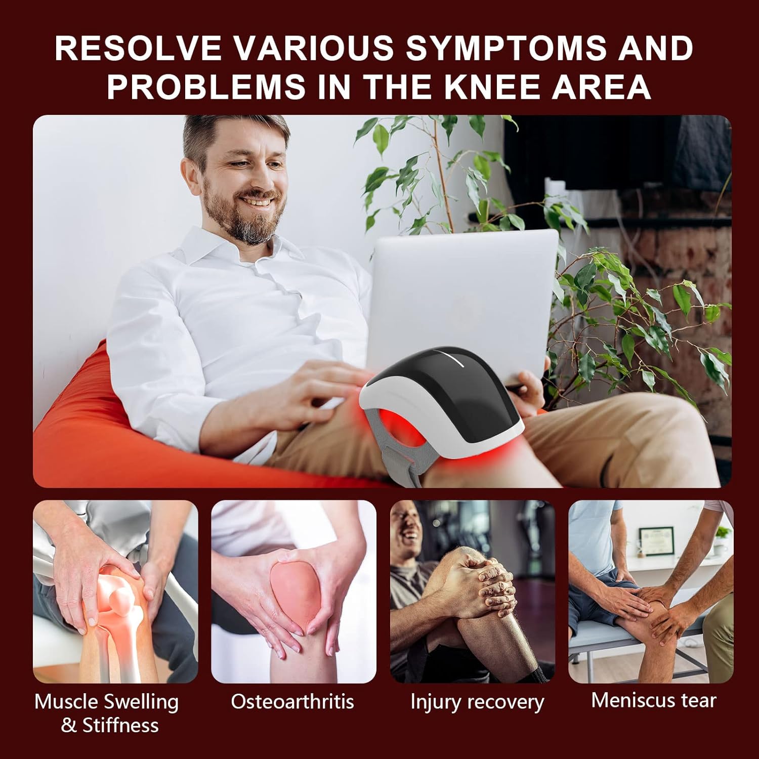 二重構造の光線療法痛み緩和按摩器セット