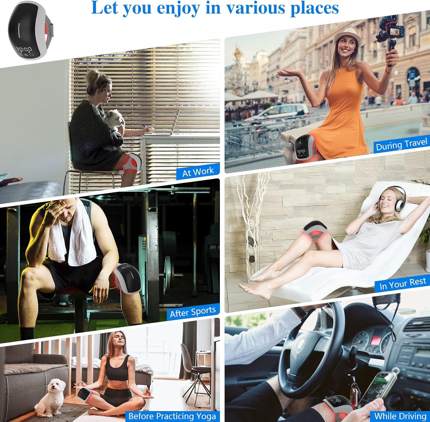 二重構造の光線療法痛み緩和按摩器セット