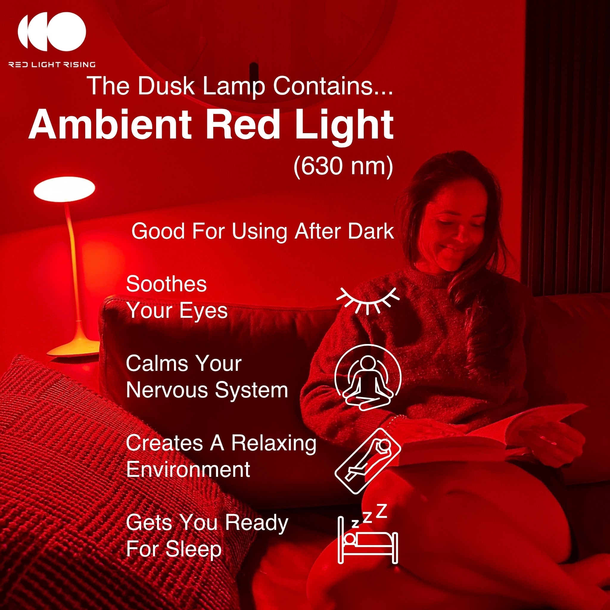 Velvet Dusk Lamp Red Light Night Light for Cozy Evenings