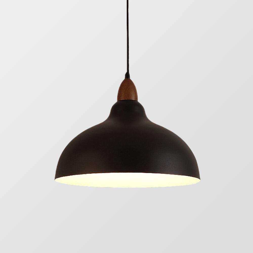 LyraNord Nordic Wood and Metal Pendant Lamp in Multiple Colors