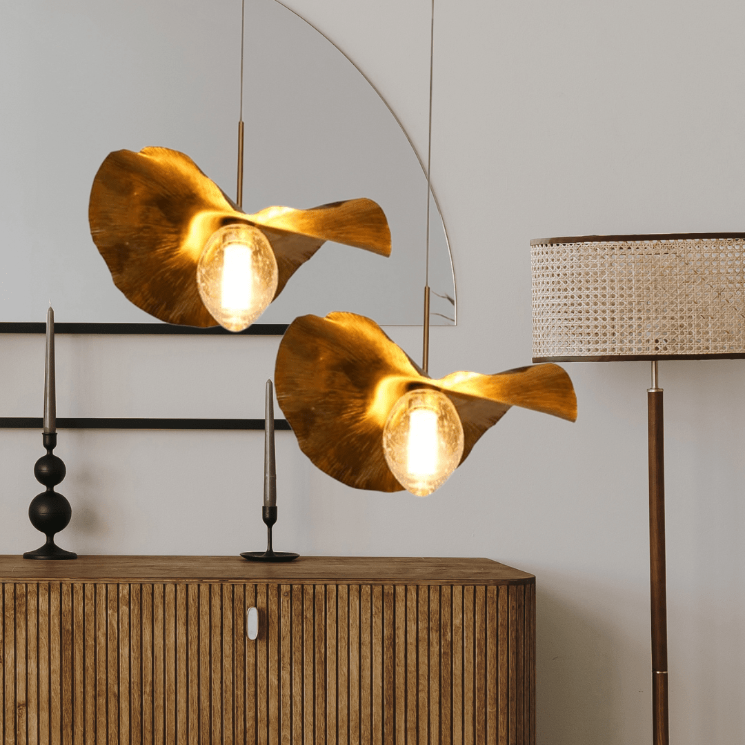 Elara Copper Mini Golden Shell Adjustable Pendant Lights