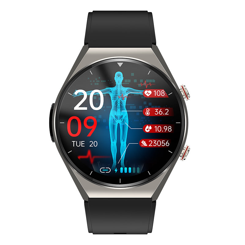 One-Click Health Watch: Blood Sugar, Blood Pressure, ECG, HRV, and Heart Rate Monitor