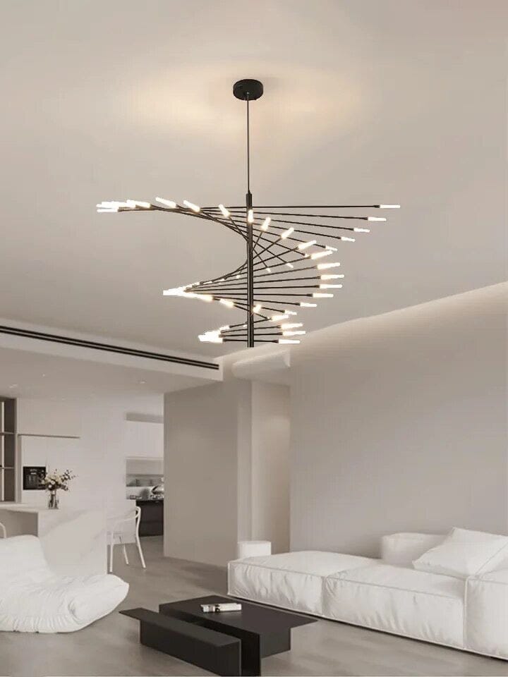 Astrae Spiral Chandelier Modern Loft Ceiling Light By Solene