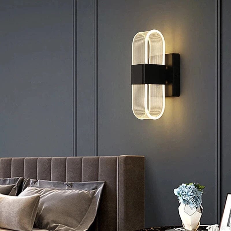 ElaraLux Acrylic LED Wall Light with Metal Frame Finish