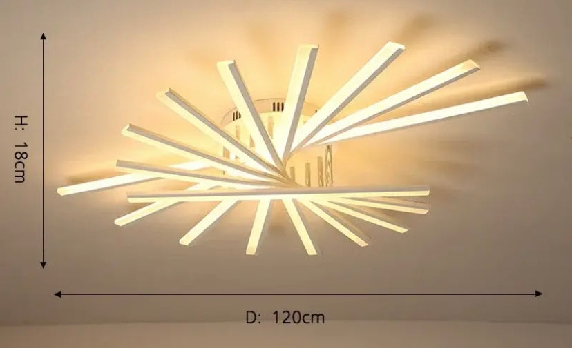 Nyvara Noir-Gold Chandelier With Remote Adjustable Lighting