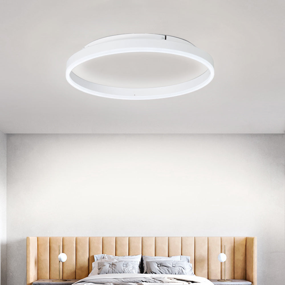 Aurell Ring LED Ceiling Light Dimmable Black White Gold