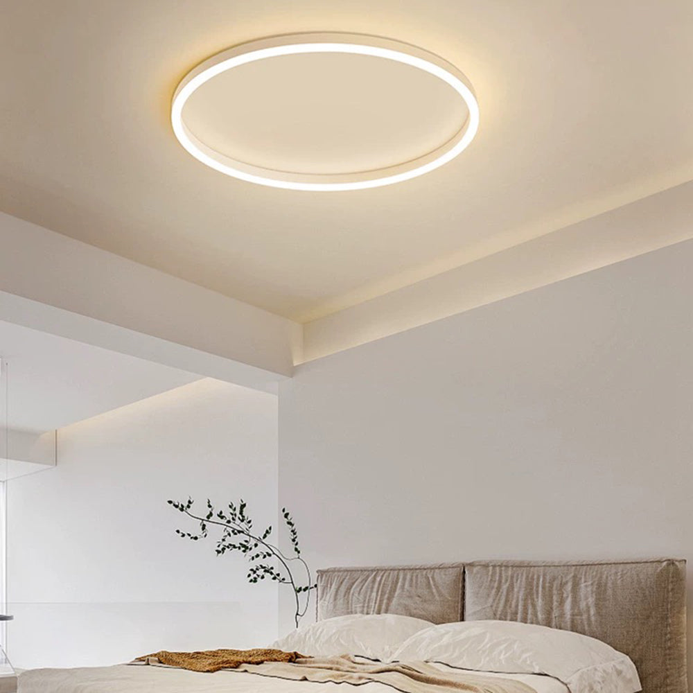 Aurell Ring LED Ceiling Light Dimmable Black White Gold