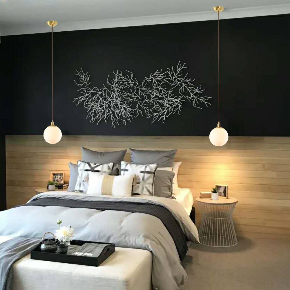 Sylvara Drop Pendant Light With Glass Shade And Brass Finish