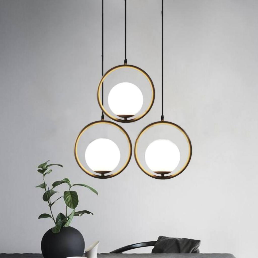 Sylvara Drop Pendant Light With Glass Shade And Brass Finish